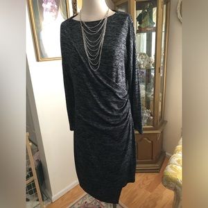 NIC & ZOE excellent condition Ruched dress grommet derailing size L